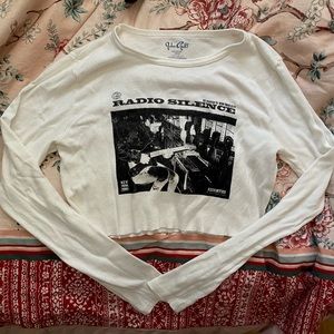 brandy melville radio silence cropped long sleeve